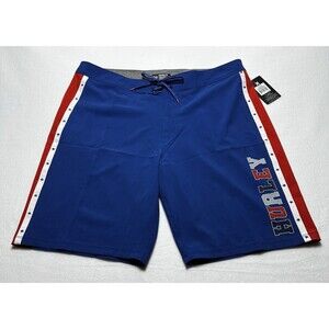 NWT Hurley Boardshorts Mens Size 36 Red White Blue BBQ Summer School Swim Shorts